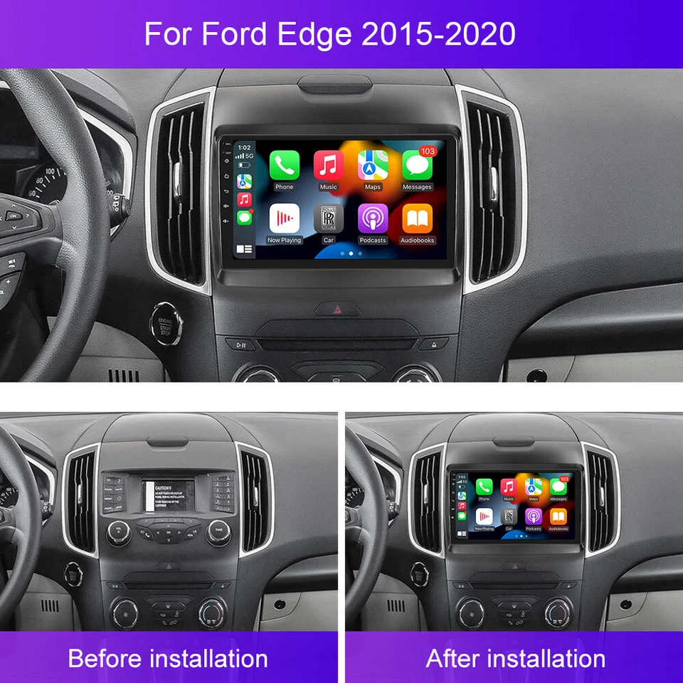 For Ford Edge 2015-2020 9" Android 15 Car Radio Stereo GPS Navi Carplay 2+32GB Foto 4 de 4