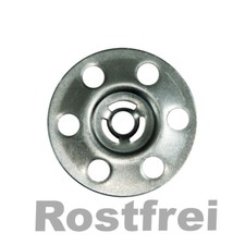 Dämmstoffteller Dämmstoffhalter Metall-Teller Edelstahl Ø 36mm, V2A, 100 St.