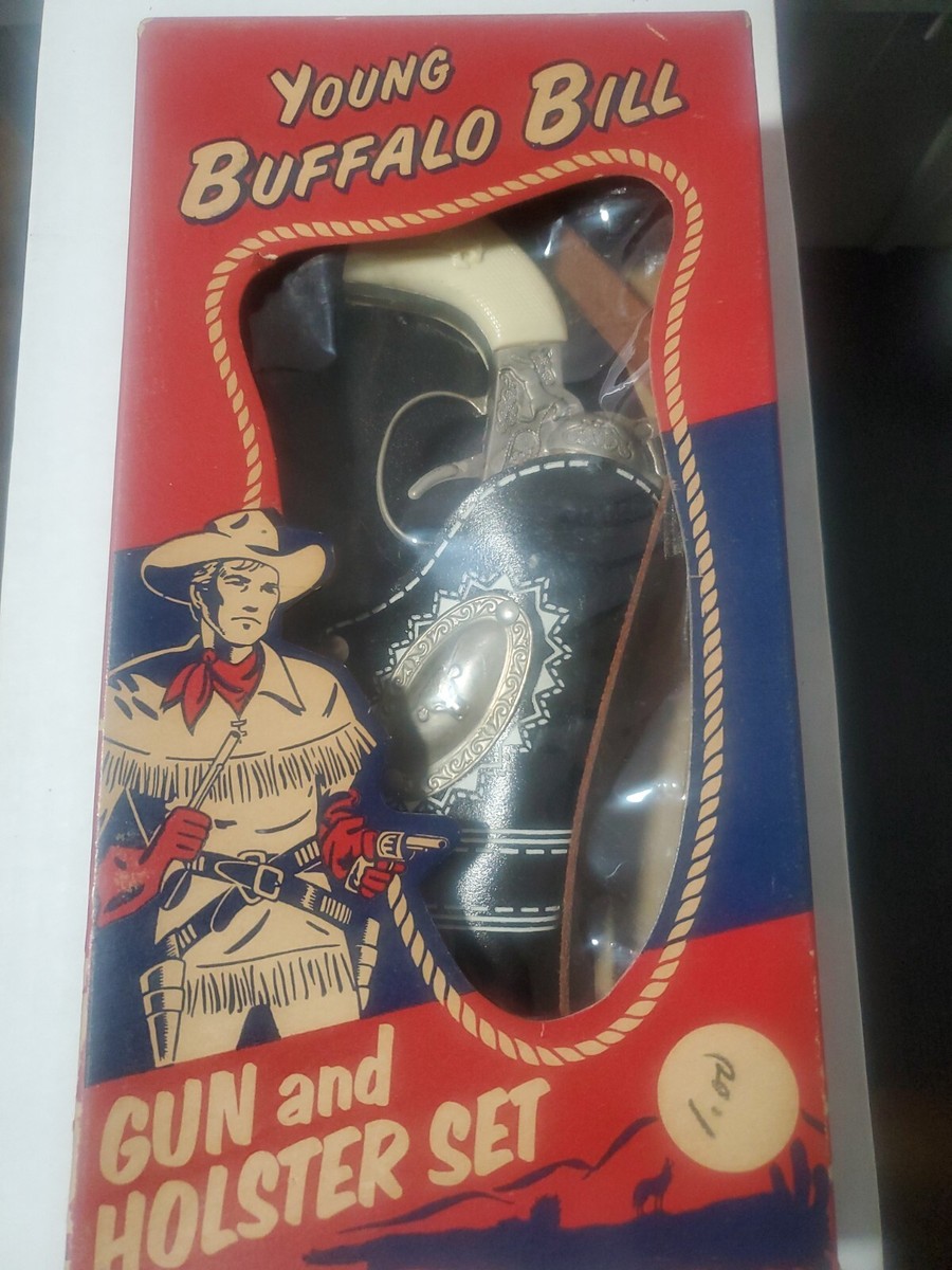 Young Buffalo Bill Gun And Holster Set Vintage 1950s Leslie Henry
