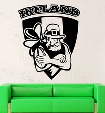 Wall Stickers Vinyl Decal Ireland Irish Leprechaun Dublin Shamrock (ig1748)