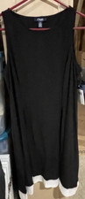 NWT Chaps Black & White Sleeveless Round Neck Dress - Size L