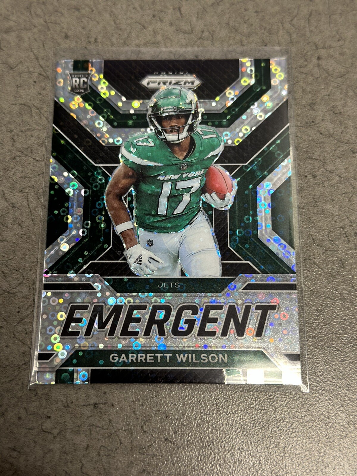 2022 Panini Prizm - Emergent Silver Prizm #E-6 Garrett Wilson (RC)