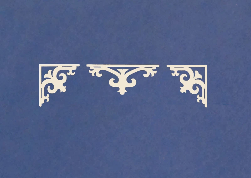 VICTORIAN DOLLHOUSE WOOD WORKS Dollhouse Miniature 1:12 Scale Victorian Gothic Corner Backet Set