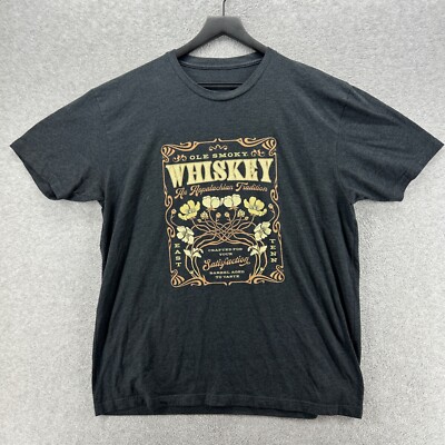 Ole Smoky Whiskey T Shirt Adult Size XL Gray Short Sleeve Graphic Tee