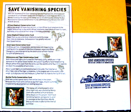 VANISHING SPECIES STAMP 1st DAY SIGNED CEREMONY PROGRAM SEPT 20, 2011 - Picture 2 of 2