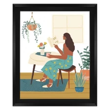 Classic Black 16x20" Picture Frame with Beveled Edges, Wall Mount