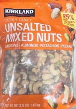 KIRKLAND Signature Extra Fancy UNSALTED MIXED NUTS 40 oz Bag 2.5 Lbs