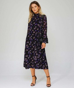 ganni georgette midi dress