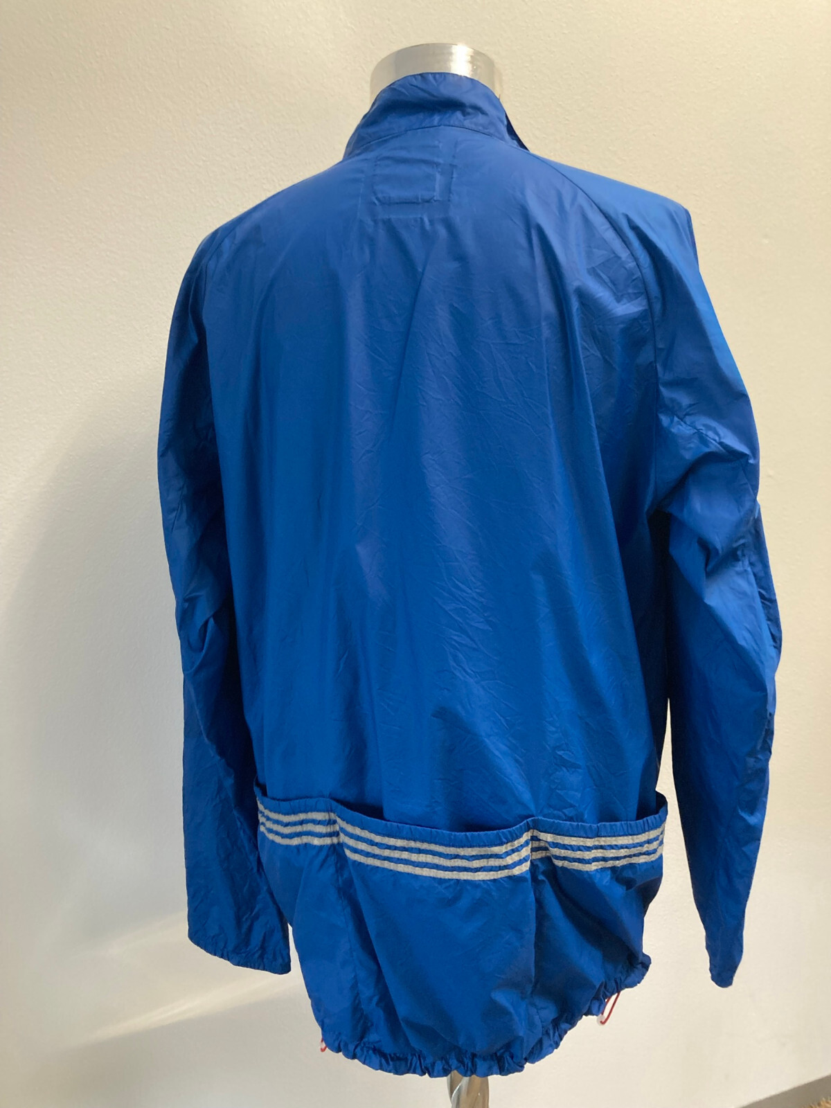 Genuine Adidas OBYO KZK Windbreaker Sports Rain Jacket Blue Mens L /XL image 2