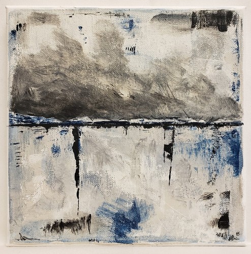 Nr.648 Original Abstraktes Modern Minimal Zeitgenössisches Gemälde von K.A.Davis  - Bild 1 von 12