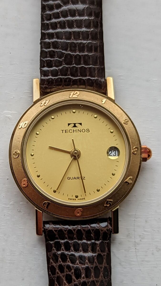 VINTAGE TECHNOS SWISS MADE QUARTZ STAINLESS STEEL VINTAGE TECHNOS SWISS MADE QUARTZ STAINLESS STEEL