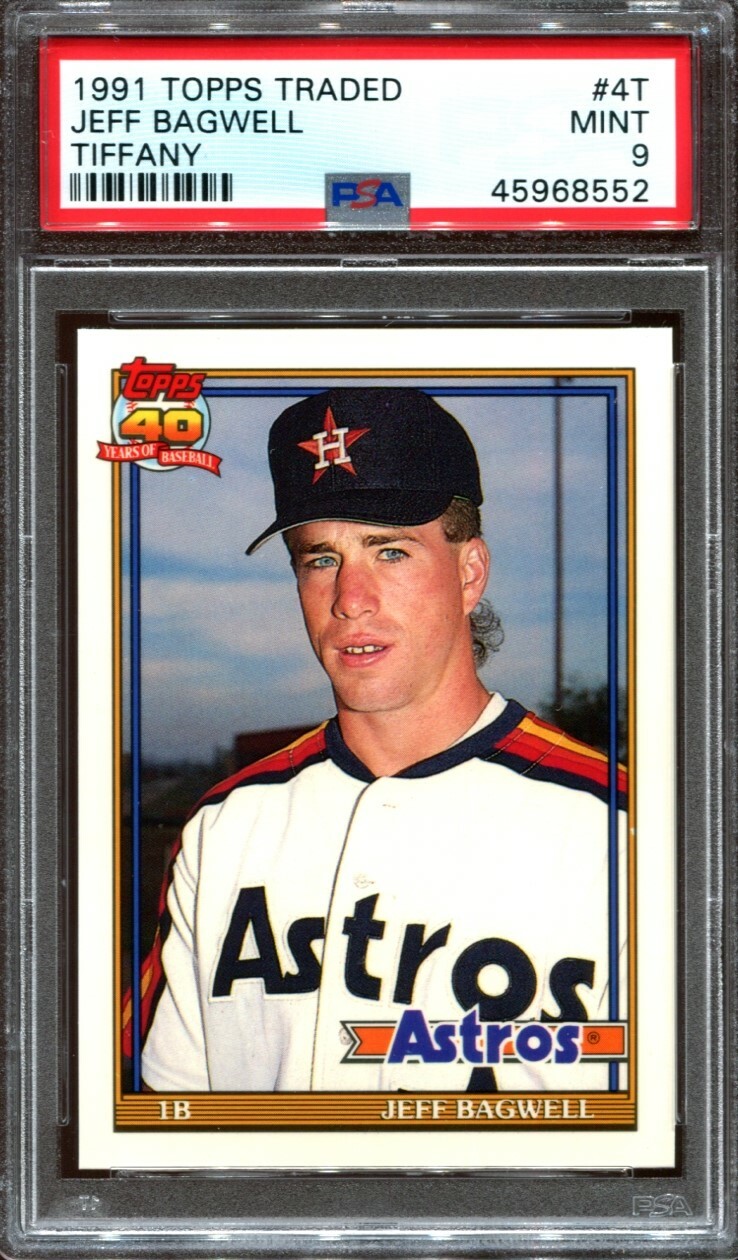 1991 Topps Traded Tiffany Jeff Bagwell #4T Rookie RC PSA 9