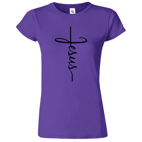 T-shirt Gesù Croce Donna Fede Cristiano Religiosa Bibbia Cristo Chiesa Maglietta Nuova - Foto 29 di 36
