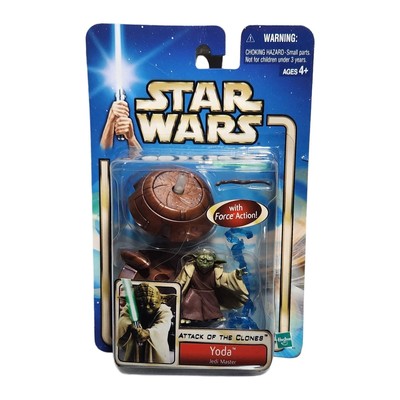 Star Wars Attack Of The Clones Yoda Jedi Master 2'' Action Figure (Hasbro, 2002) 