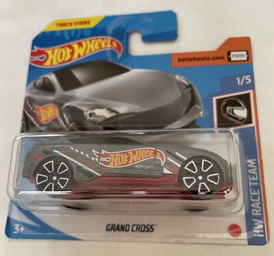Hot Wheels 2020 #192/250 Grand Cross Grey 2020 HW Race Team 1/5 GHF16 Short Card