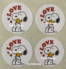 LOVE STICKERS, ENVELOPE SEALS, LABELS, 1.5", (30) TAGS, VALENTINE'S, BEAGLE