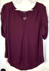 Torrid Harper Georgette Pullover Ruch Sleeve Blouse Sz 2X Winter Bloom NWT
