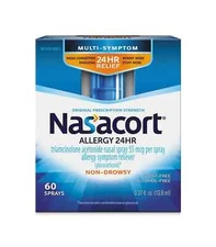Nasacort 24HR Allergy Nasal Spray Non-drowsy & Alcohol Free, 60 Sprays