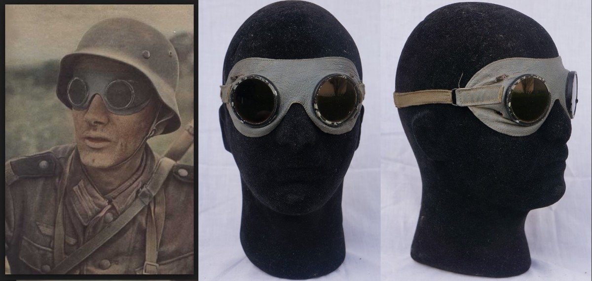 Rare Original WWII German Goggles Driving Motorcycle Aviator Pilot Sniper  SS | eBay