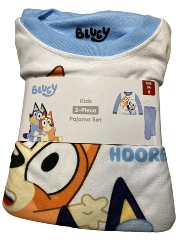 Bluey Kids 2-Piece Pajama Set Size 8 Long Sleeve Top & Pants Flame Resistant - Picture 2 of 7