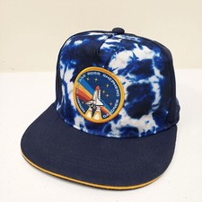 NASA Space Shuttle Blue Tie Dye Mesh Snapback Cap Hat Youth Size