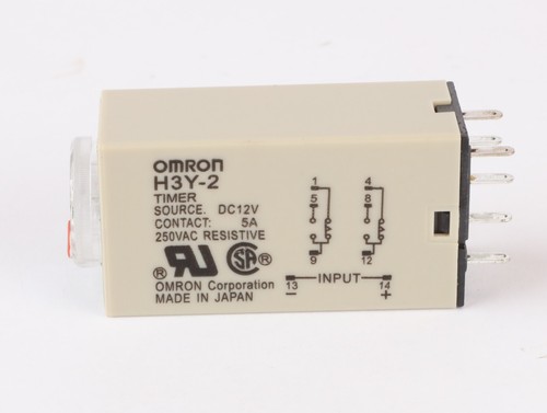 Omron H3Y-2 Time Delay Mini-Relay, 0-60 Min, 12VDC, 8-Pin - Picture 4 of 6