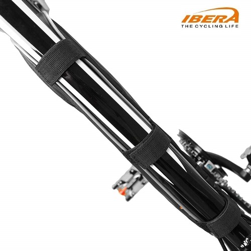 Bicycle Top Tube Frame Bag Triangle Multiple Compartment BLK FB1L IBERA - Picture 4 of 5