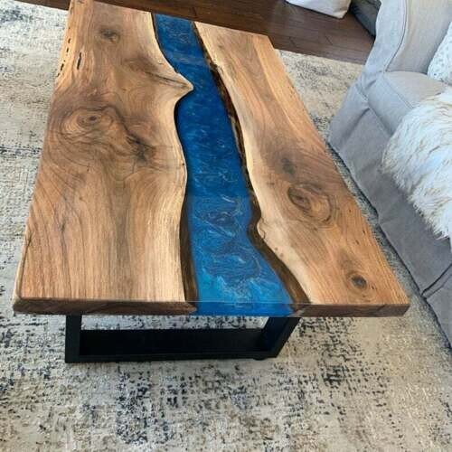 Blue River Epoxy Table Top, Epoxy Coffee Table Top Cyber Monday Sale Home Decors