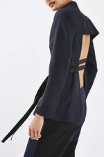 Topshop Strap Back Blazer By Boutique Size 8/36 Us 4 10/38 Us 6