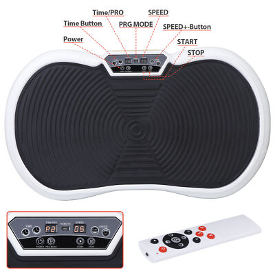 Vibration Plate Fitness Platform Exercise Machine Vibrating Full Body Slim White