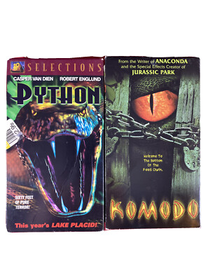 Horror / Terror Films - Vintage Python & Komodo VHS 2000