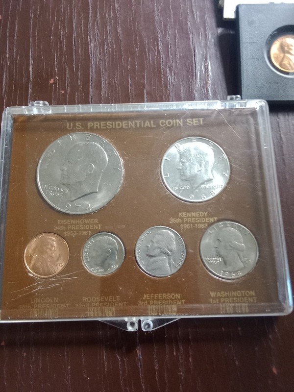 US Presidential Coin Set BU Unc Coins Dates From 1964 - 1974 Silver Included 