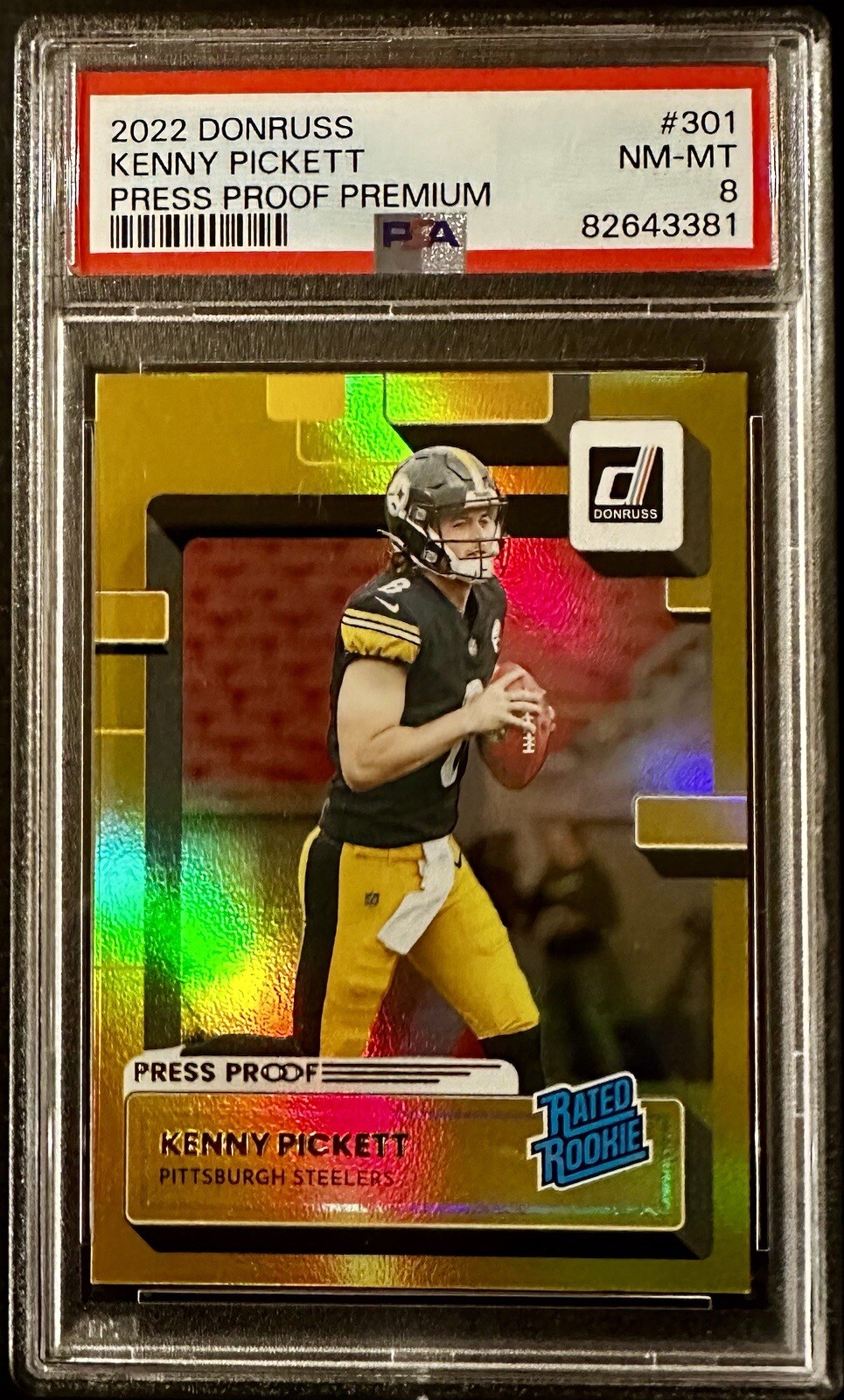 Kenny Pickett Rookie Card 2022 Donruss Press Proof Premium RC 301