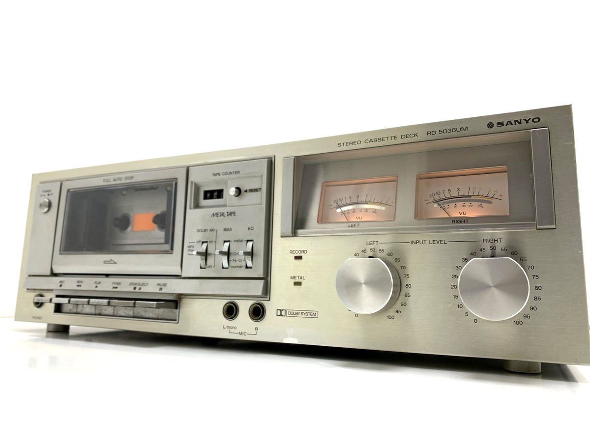 SANYO RD 5035 UM Stereo Cassette Tape Deck 2 Head Vintage 1979