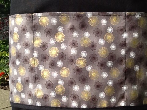 Grembiule da cameriera nero geometrico server 3 tasche ristorante Classyaprons - Foto 2 di 4
