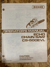 ECHO Chain saws Model CS-500EVL, Operators Manual ECHO