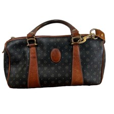 Pollini Vintage Leather Italy Black Brown Handbag Shoulder Bag – Slight Flaw