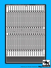 Black Dog 1/35 Iron Fence (24cm long) [Photo-etch Diorama Accessory kit] E35003