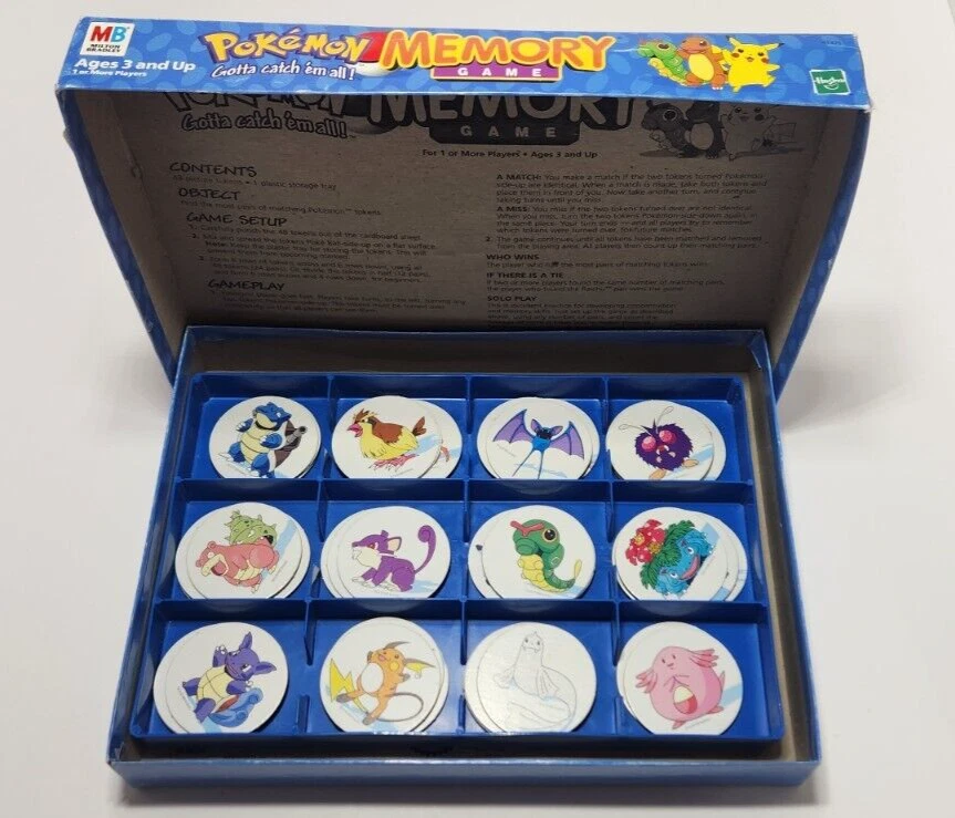 Rare Nintendo Gameboy Pokémon Memory Game Vintage 1999 Milton Bradley Missing 1 - Image 2 of 3