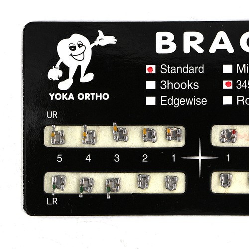 10 Packs Dental Orthodontic Black Board Mental Bracket Brace 20Pcs/Pack 8 Sizes - 第 19/31 張圖片