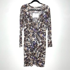 Missoni Multicolor Abstract Jersey Stretchy Pullover Long Sleeve Dress Size 10