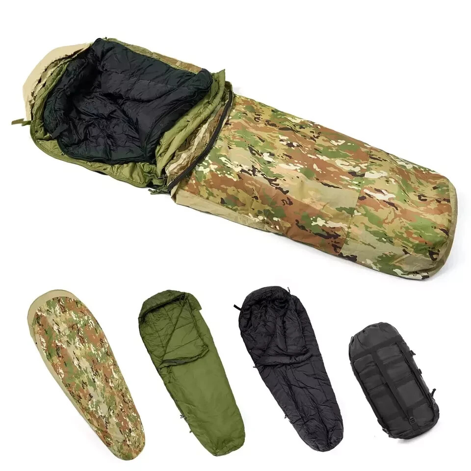 Sistema de Dormir Modular EE. UU. 4 Piezas Saco de Dormir Militar Bivy OCP