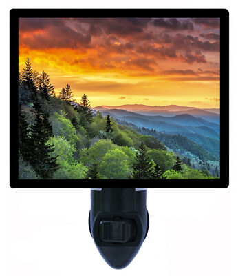 Landscape Decorative Photo Night Light, Smoky Mountain Sunrise