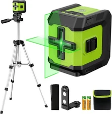 Laser Level with Tripod,  98Ft Self Leveling Laser Level Green Line Laser Cross