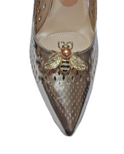 Gold Color Bee Shoe Clips with Rhinestones 2pcs, Shoe Accessories