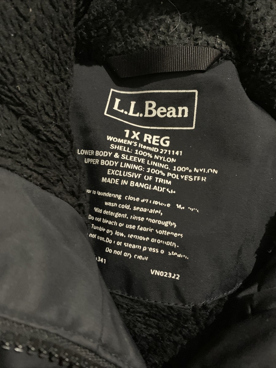LL BEAN Black Full Zip Hooded Faux Fur Long Puffer Coat LL BEAN Black Full Zip Hooded Faux Fur Long Puffer Coat