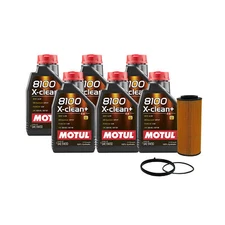 6L Motul 8100 X-CLEAN + 5W30 Wix Filter Motor Oil Change Kit API SN/CF
