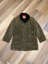 Corduroy Richmond Brothers Jacket Alpaca Collar Hunting Size Medium Brown