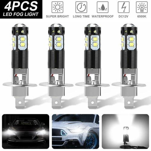 4X H1 200W Faro Antiniebla Conducción DRL Bombilla Super Brillante LED 6500K Blanco US STOCK - Imagen 2 de 9