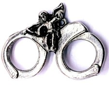 Law Enforcement Police Angel Handcuffs Lapel Pin Vest Motorcycle Made in USA